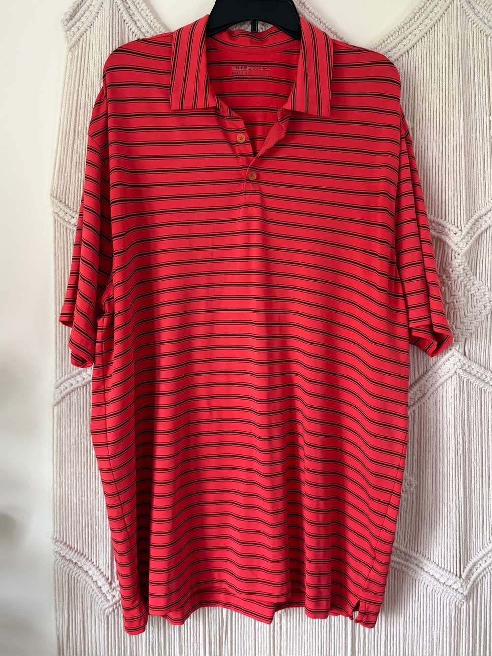 Nike Golf Striped Polo Dry Fit Shirt XL
